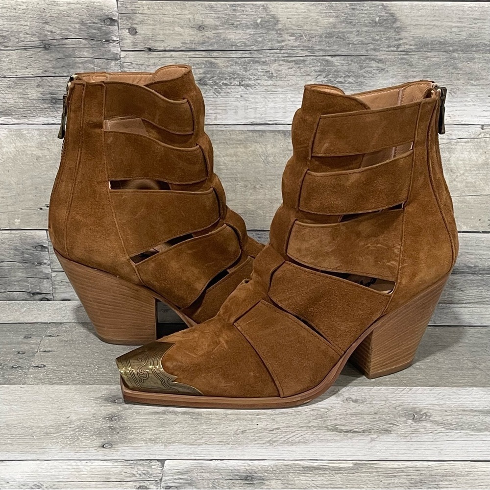 FREE PEOPLE Brayden Fisherman Women’s Bootie - Sienna Suede - Sz-9.5 US/39.5 EU